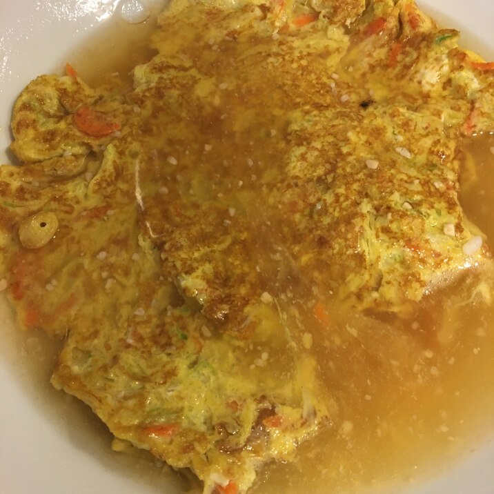 千切りキャベツのリメイク!絶品天津飯の頭!
